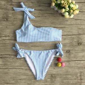 Frauen Badeanzug Bikini Set mit Push-Up gepolstert