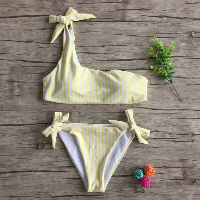 Frauen Badeanzug Bikini Set mit Push-Up gepolstert