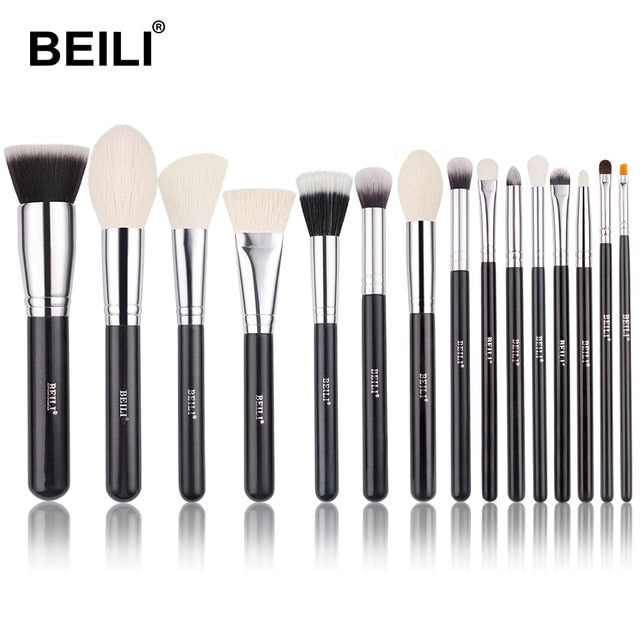 BEILI Professionelles Makeup Pinsel Set für Puder, Contour, Foundation & Eyeshadow
