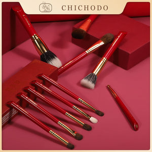 CHICHODO Make-up-Pinsel Rote Naturhaar Serie 20 stk